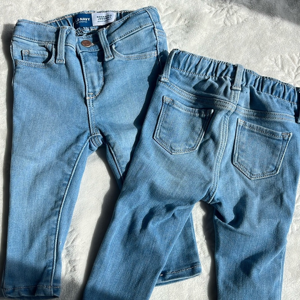 Old Navy 12-18M 360 Stretch Rockstar Jeggings with adjustable waist